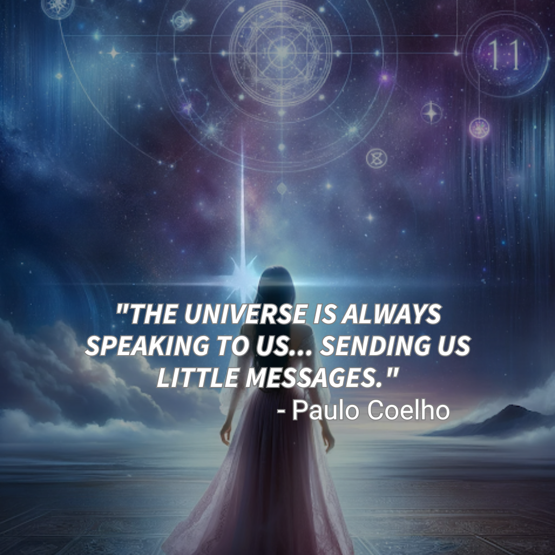 The universe is always speaking to us sending us little messages - Quantum Alchemist 369™ Empower Your Destiny: Align with Cosmic Signals
