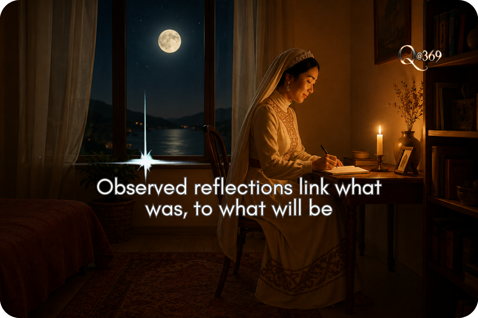 Observed reflections link what was to what will be - Quantum Alchemist 369™ How Quantum Journaling Improves Awareness And Growth