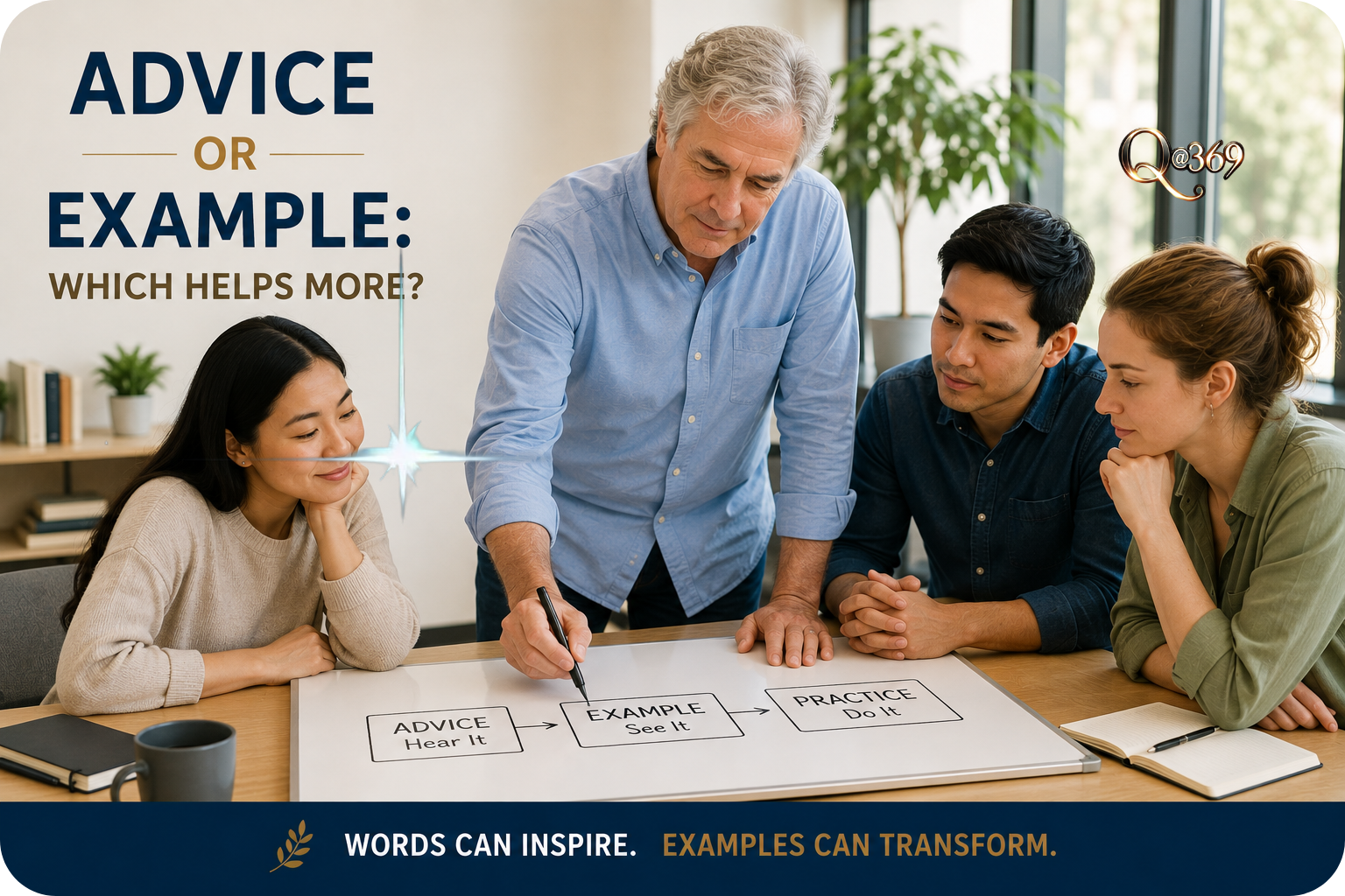 Advice or Example A - Quantum Alchemist 369™ Advice Or Example: Which Helps More?
